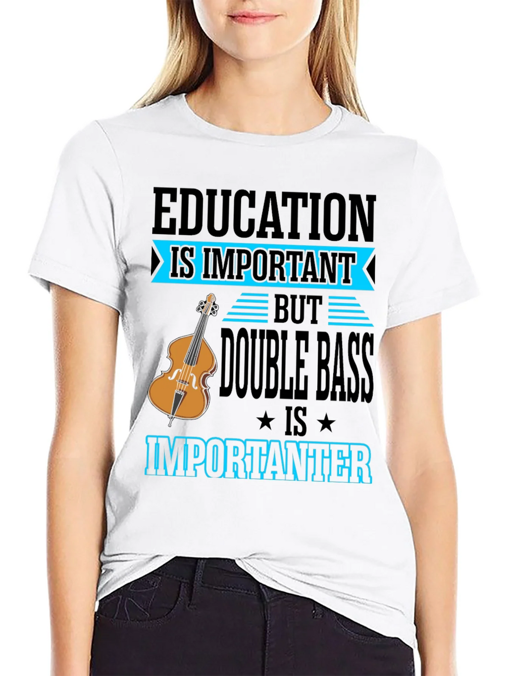 Education vs Double Bass T-Shirt product image 11
