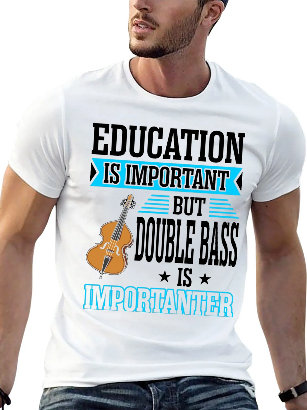 Education vs Double Bass T-Shirt product image 4