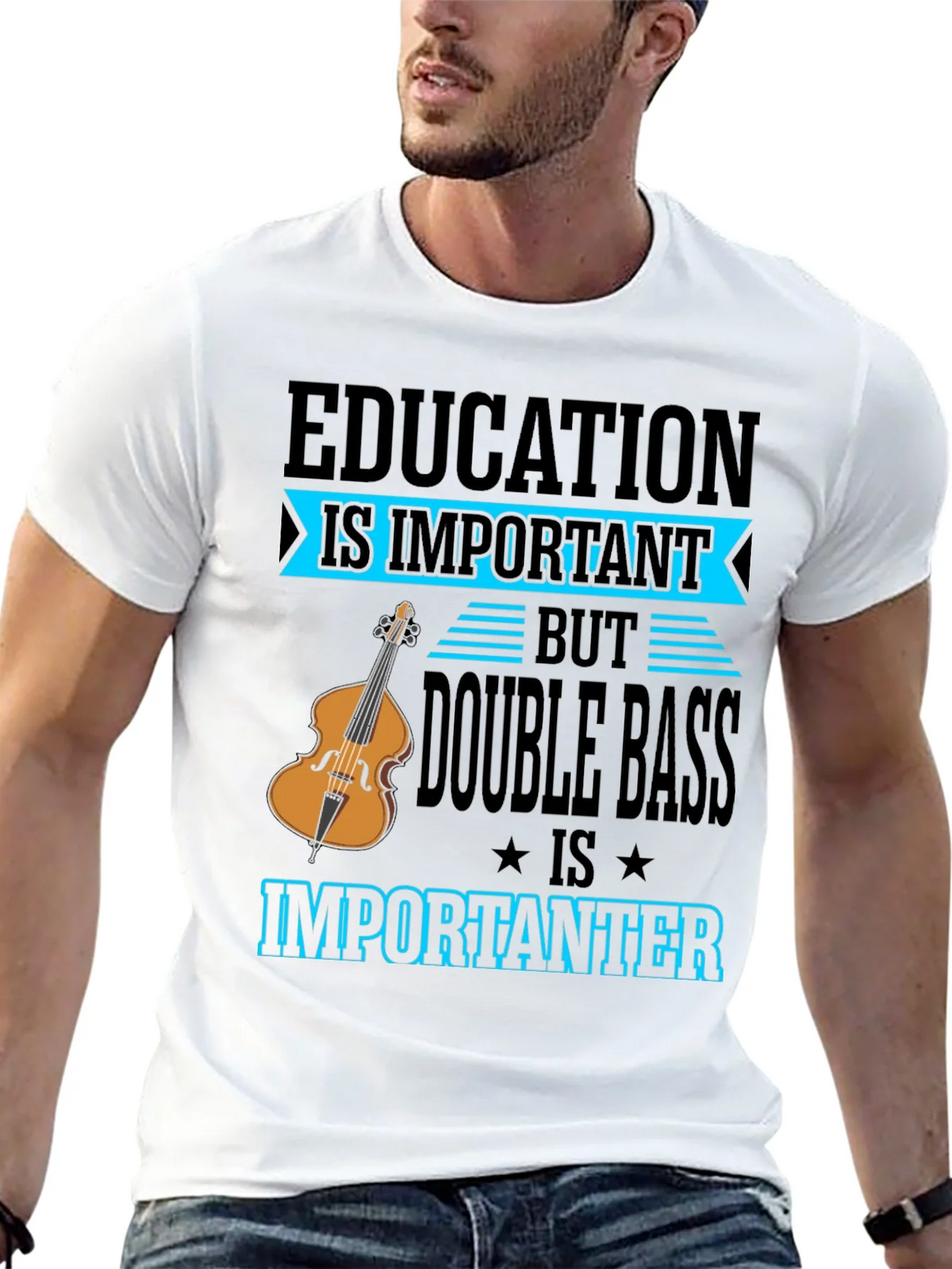 Education vs Double Bass T-Shirt product image 4