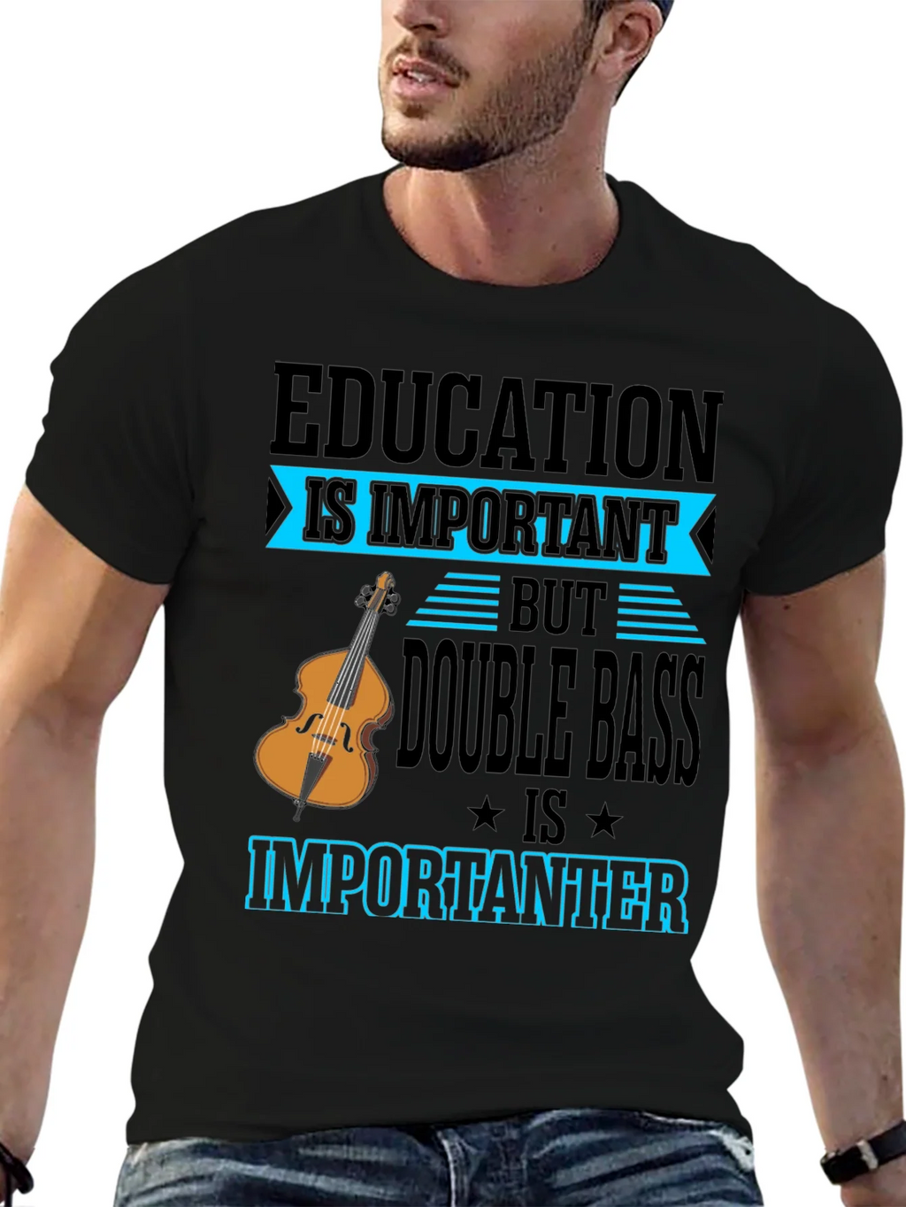 Education vs Double Bass T-Shirt product image 9