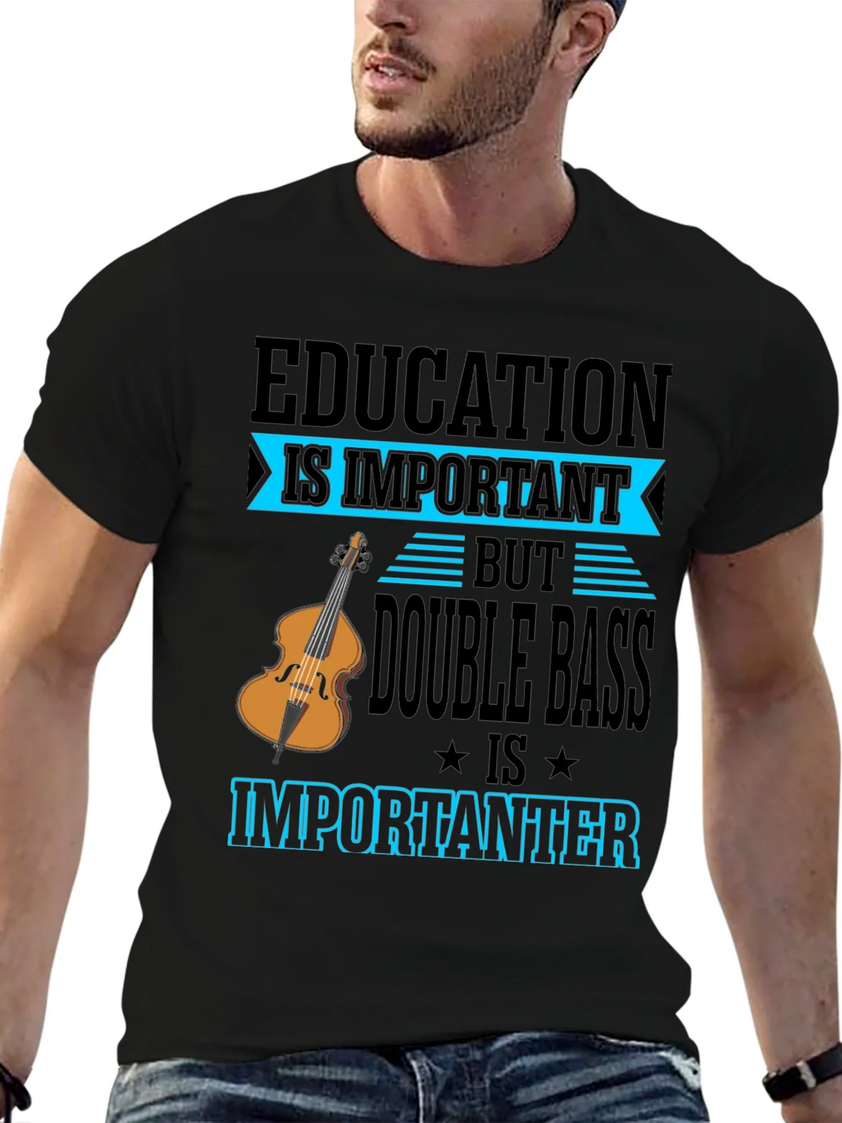 Education vs Double Bass T-Shirt product image 9
