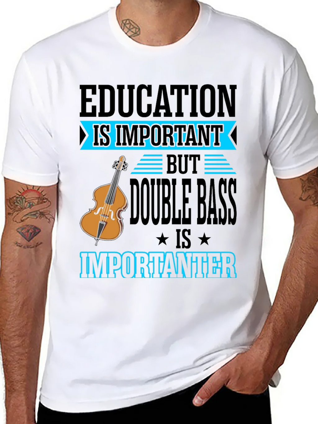 Education vs Double Bass T-Shirt product image 10