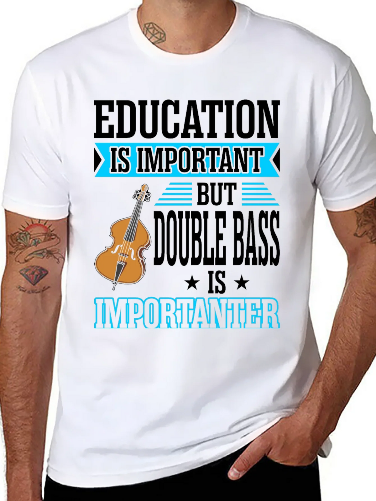 Education vs Double Bass T-Shirt product image 10