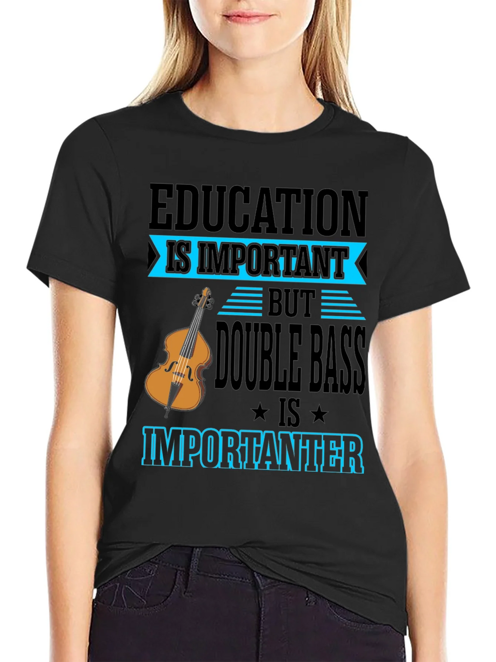 Education vs Double Bass T-Shirt product image 5