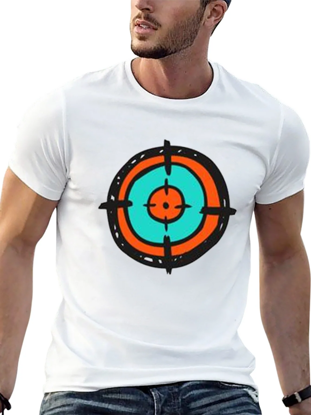 Target Tee - Abstract Graphic Print Crew Neck T-Shirt product image 4