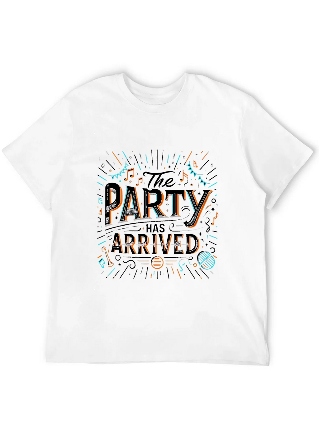 Party Has Arrived Graphic T-Shirt - Black product image 3