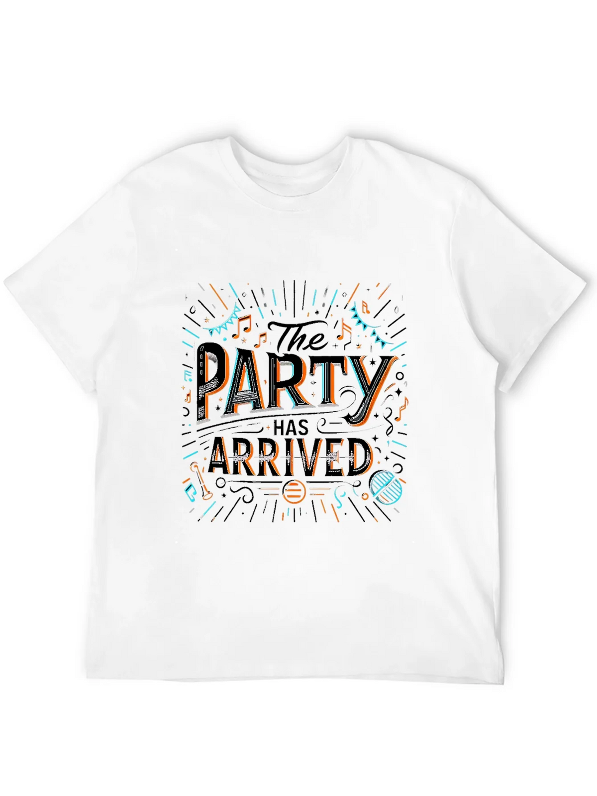 Party Has Arrived Graphic T-Shirt - Black product image 3