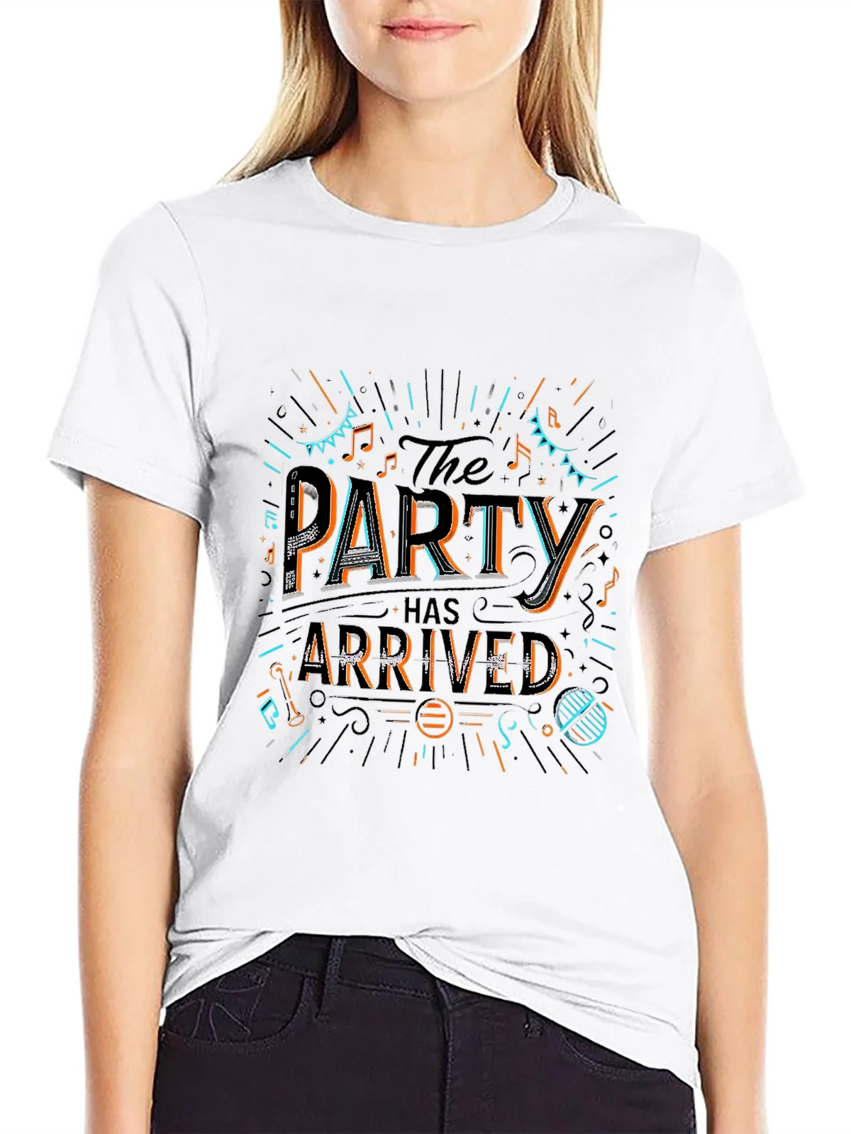 Party Has Arrived Graphic T-Shirt - Black product image 11