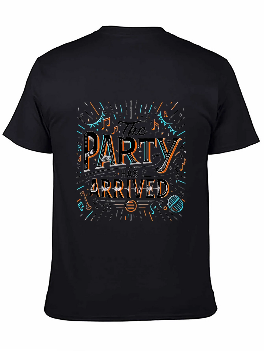 Party Has Arrived Graphic T-Shirt - Black product image 7