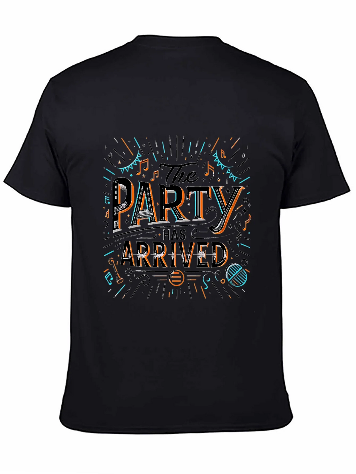 Party Has Arrived Graphic T-Shirt - Black product image 7