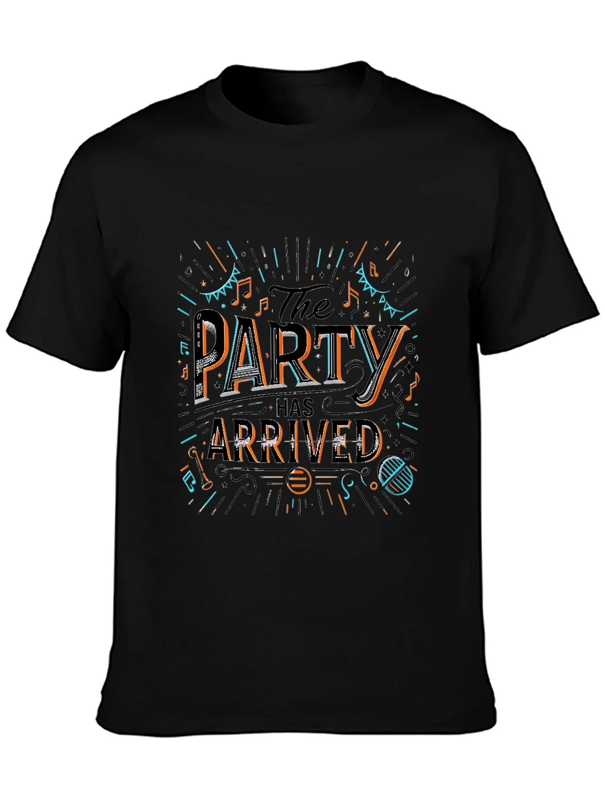Party Has Arrived Graphic T-Shirt - Black product image 6