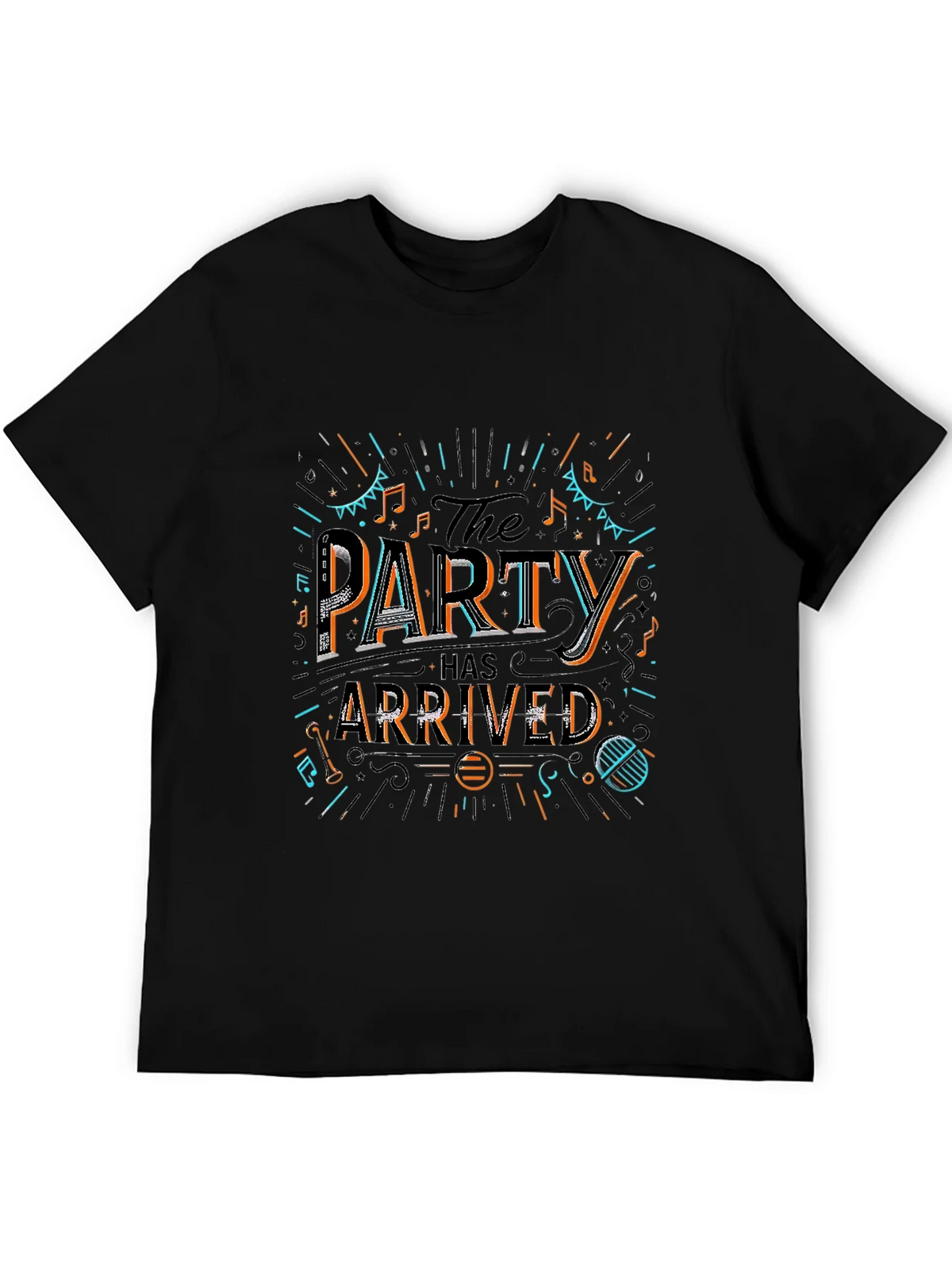 Party Has Arrived Graphic T-Shirt - Black product image 8