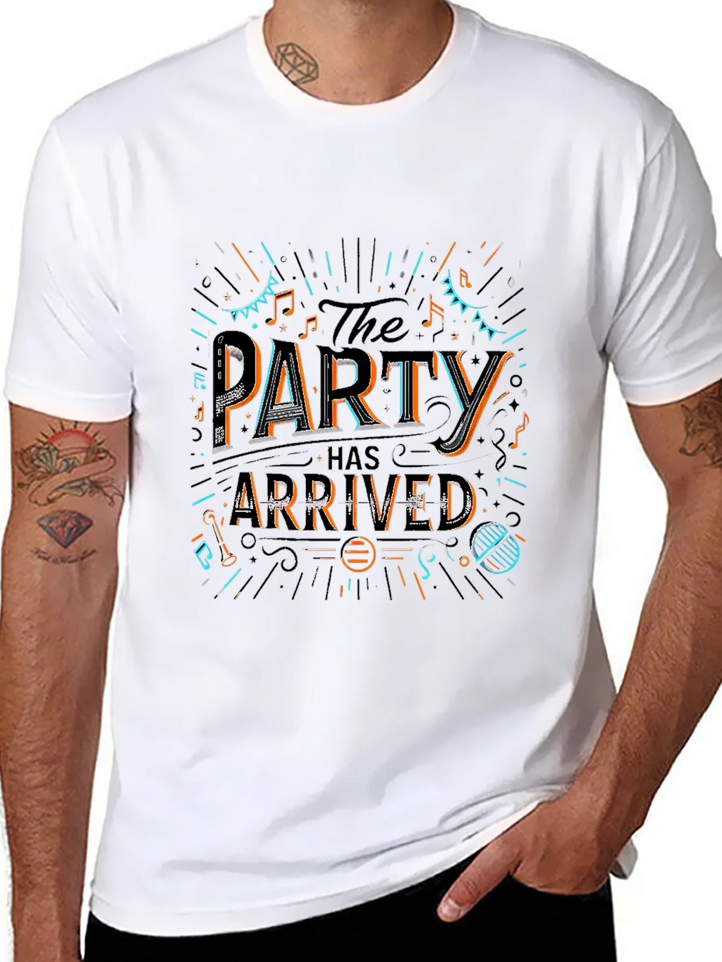 Party Has Arrived Graphic T-Shirt - Black product image 10