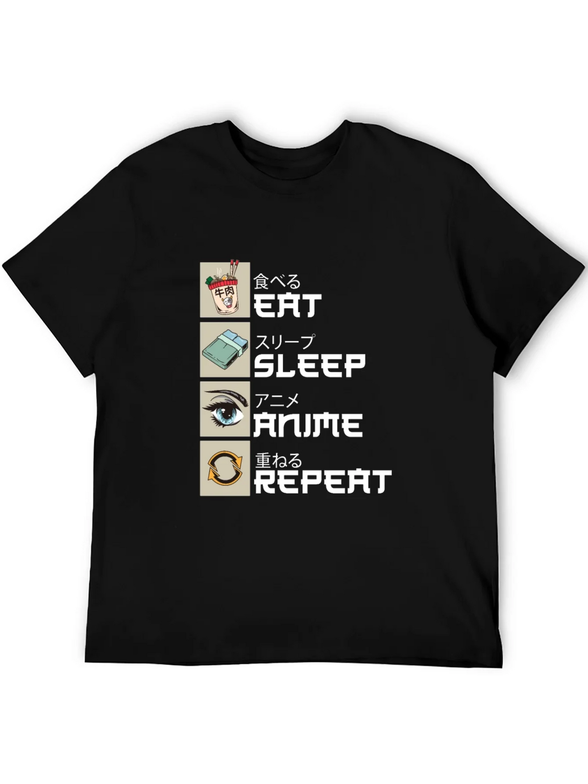 Eat Sleep Anime Repeat T-Shirt - Otaku Style product image 8