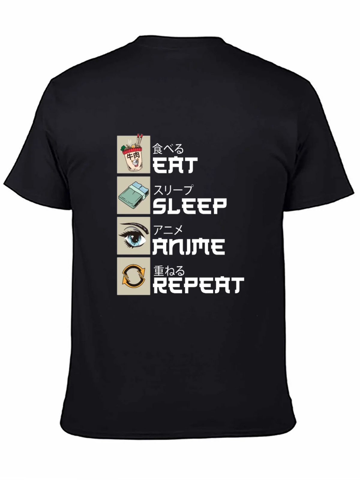 Eat Sleep Anime Repeat T-Shirt - Otaku Style product image 7