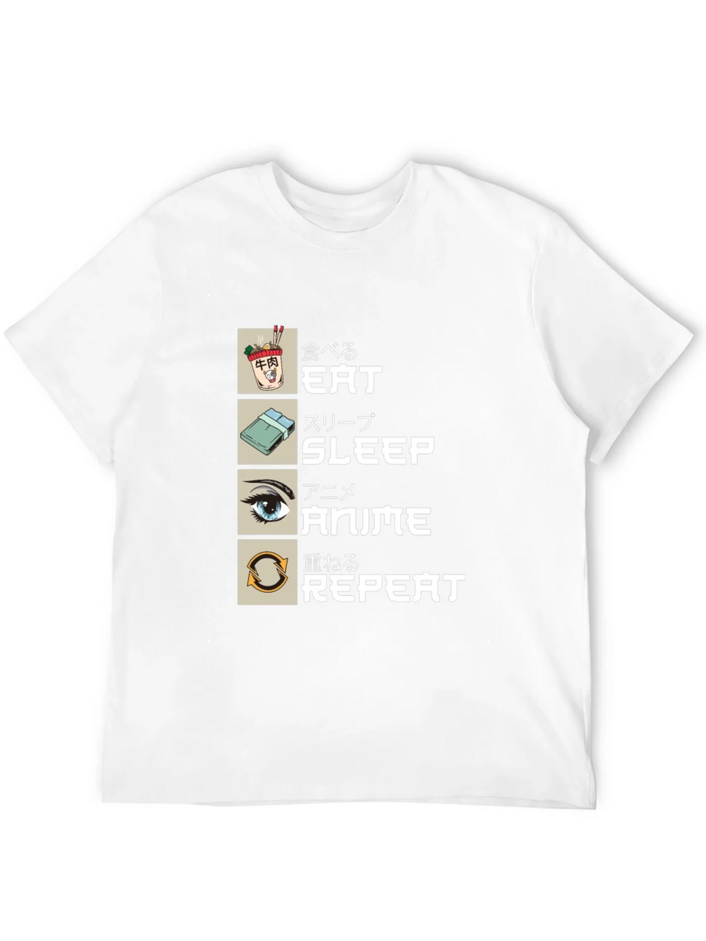 Eat Sleep Anime Repeat T-Shirt - Otaku Style product image 3