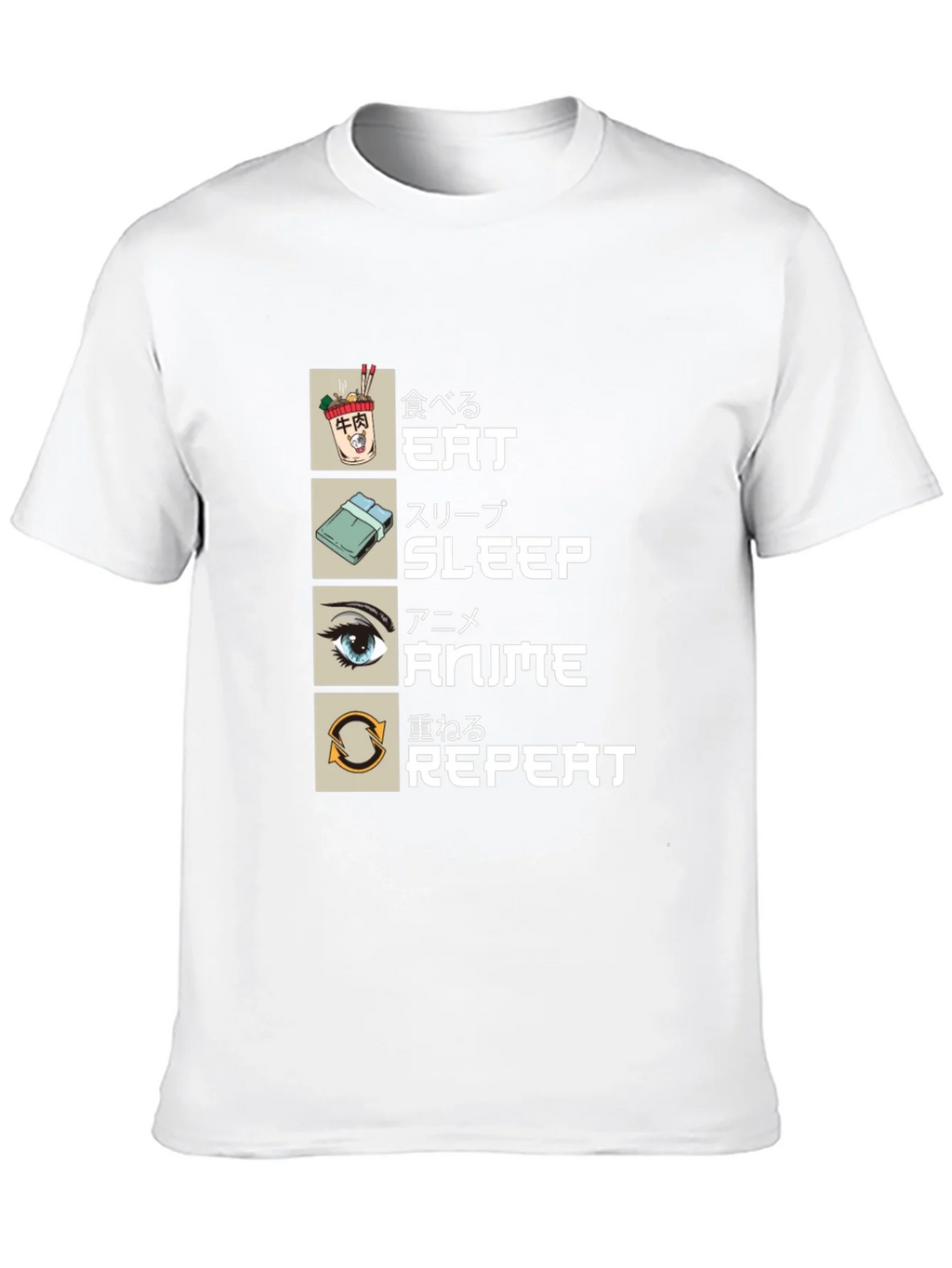 Eat Sleep Anime Repeat T-Shirt - Otaku Style product image 12