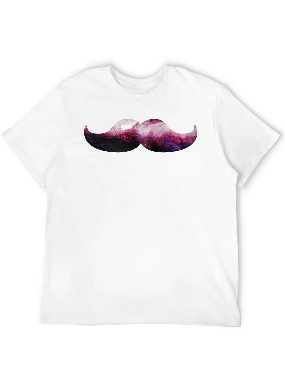 Cosmic Mustache Graphic Tee - Trendy Mens Black T-Shirt product image 3