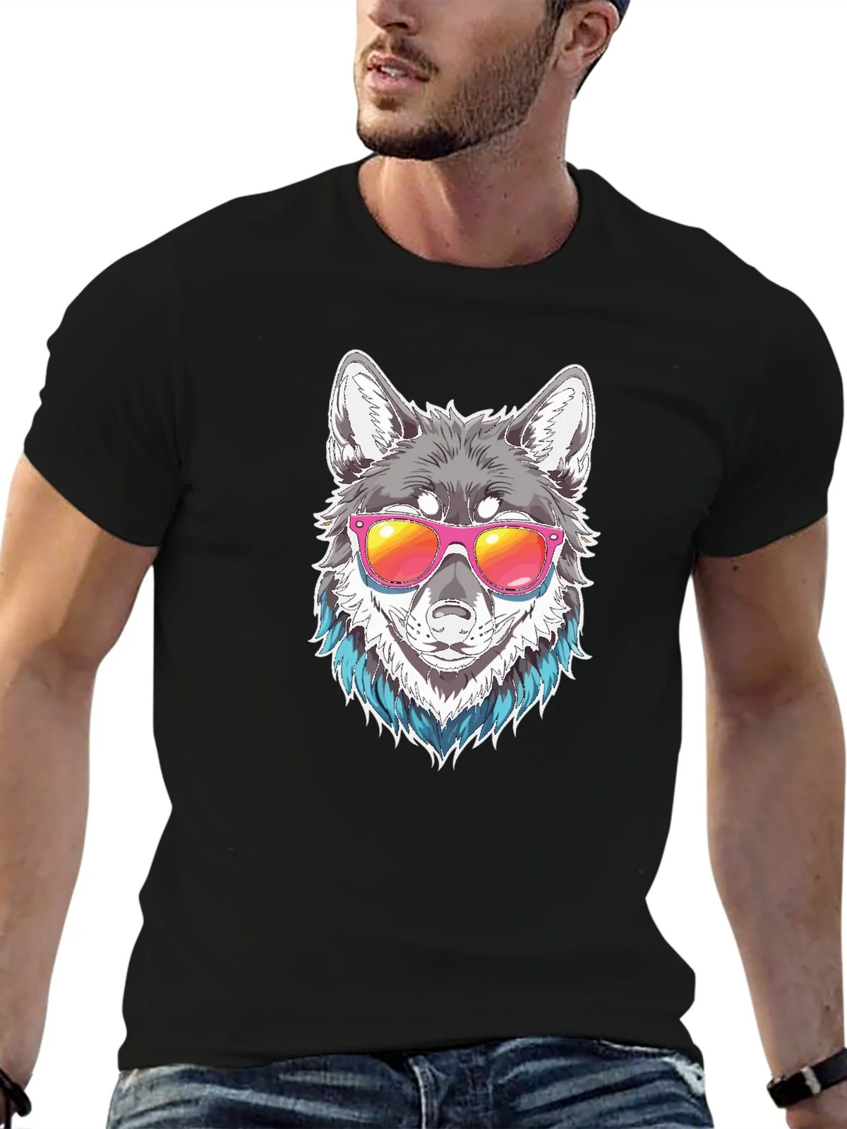 Cool Wolf Graphic Tee product image 9