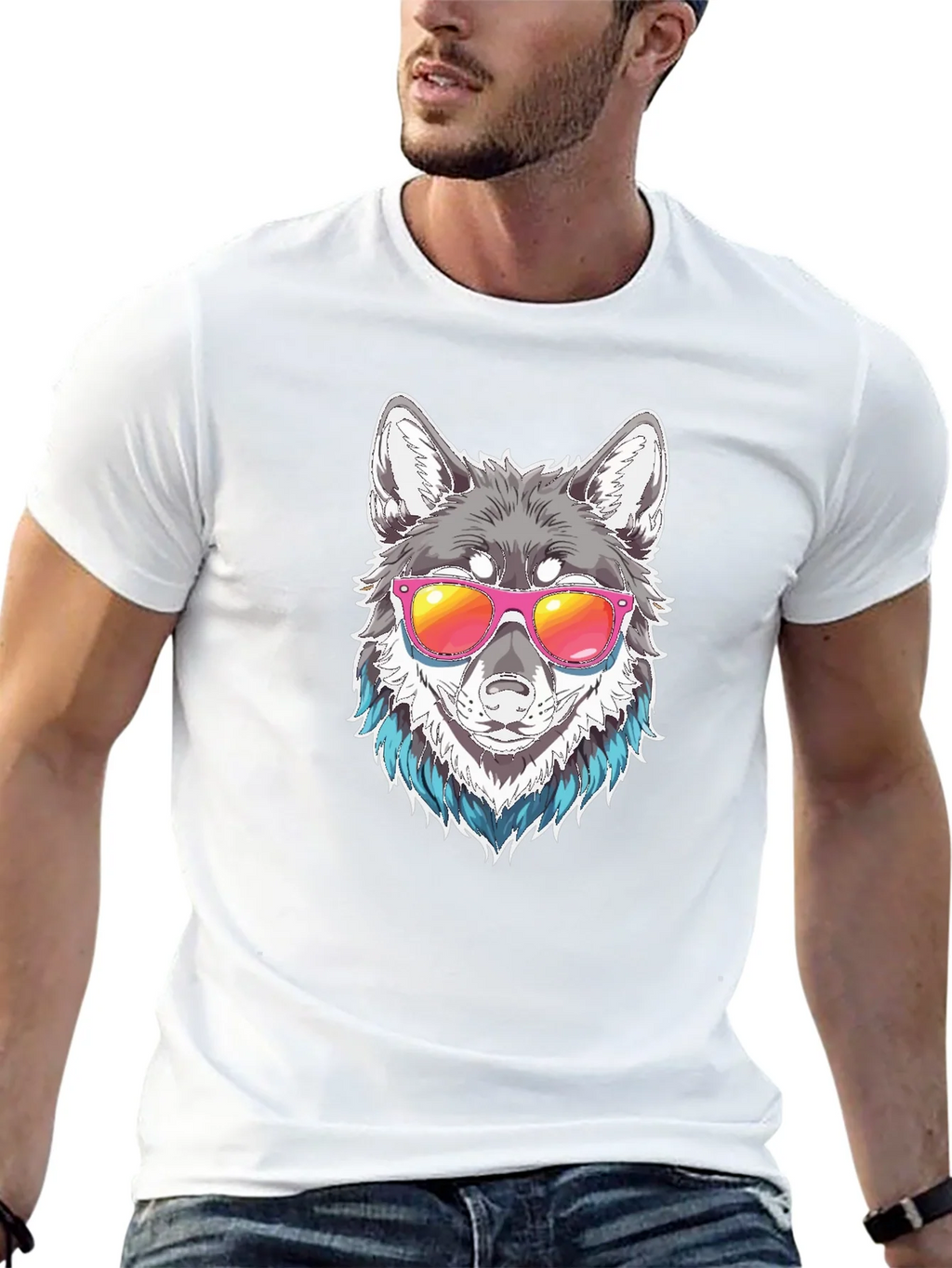 Cool Wolf Graphic Tee product image 4