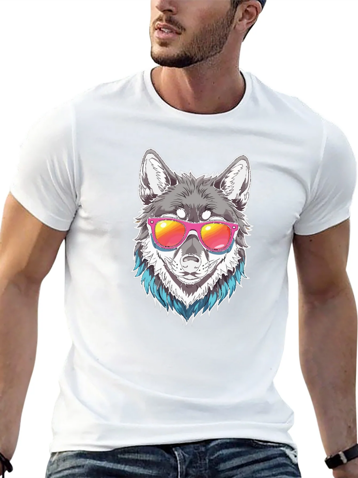 Cool Wolf Graphic Tee product image 4