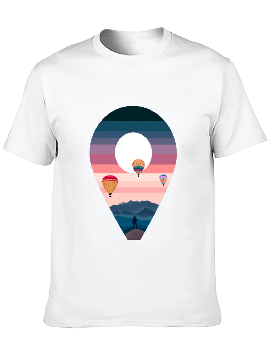 Adventure Awaits Black T-Shirt - Hot Air Balloons product image 12