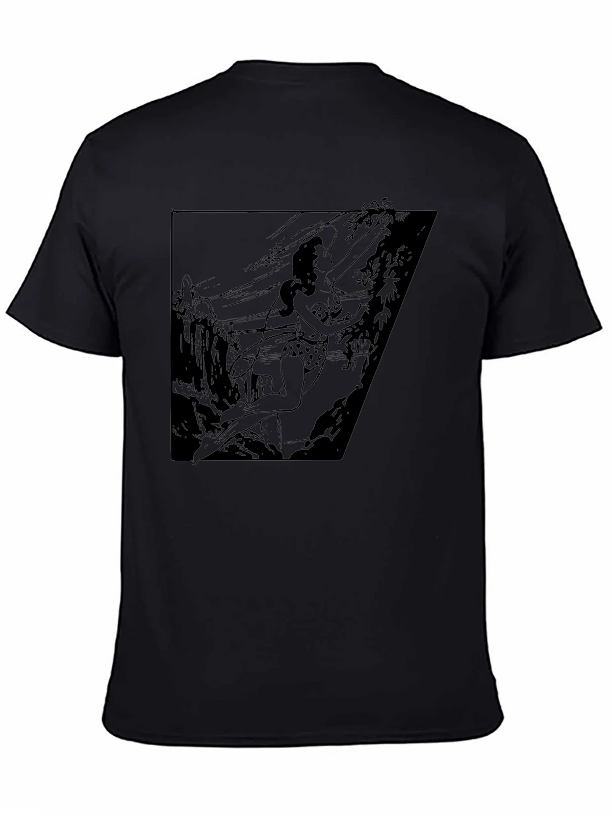 Jungle Girl Graphic Tee - Black Cotton T-Shirt product image 7