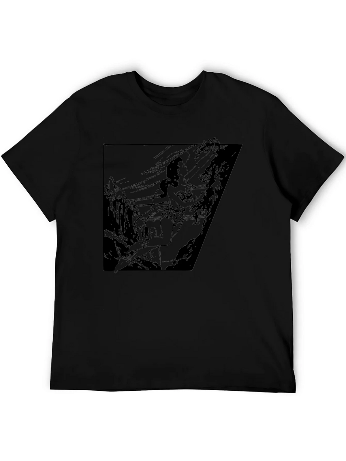 Jungle Girl Graphic Tee - Black Cotton T-Shirt product image 8