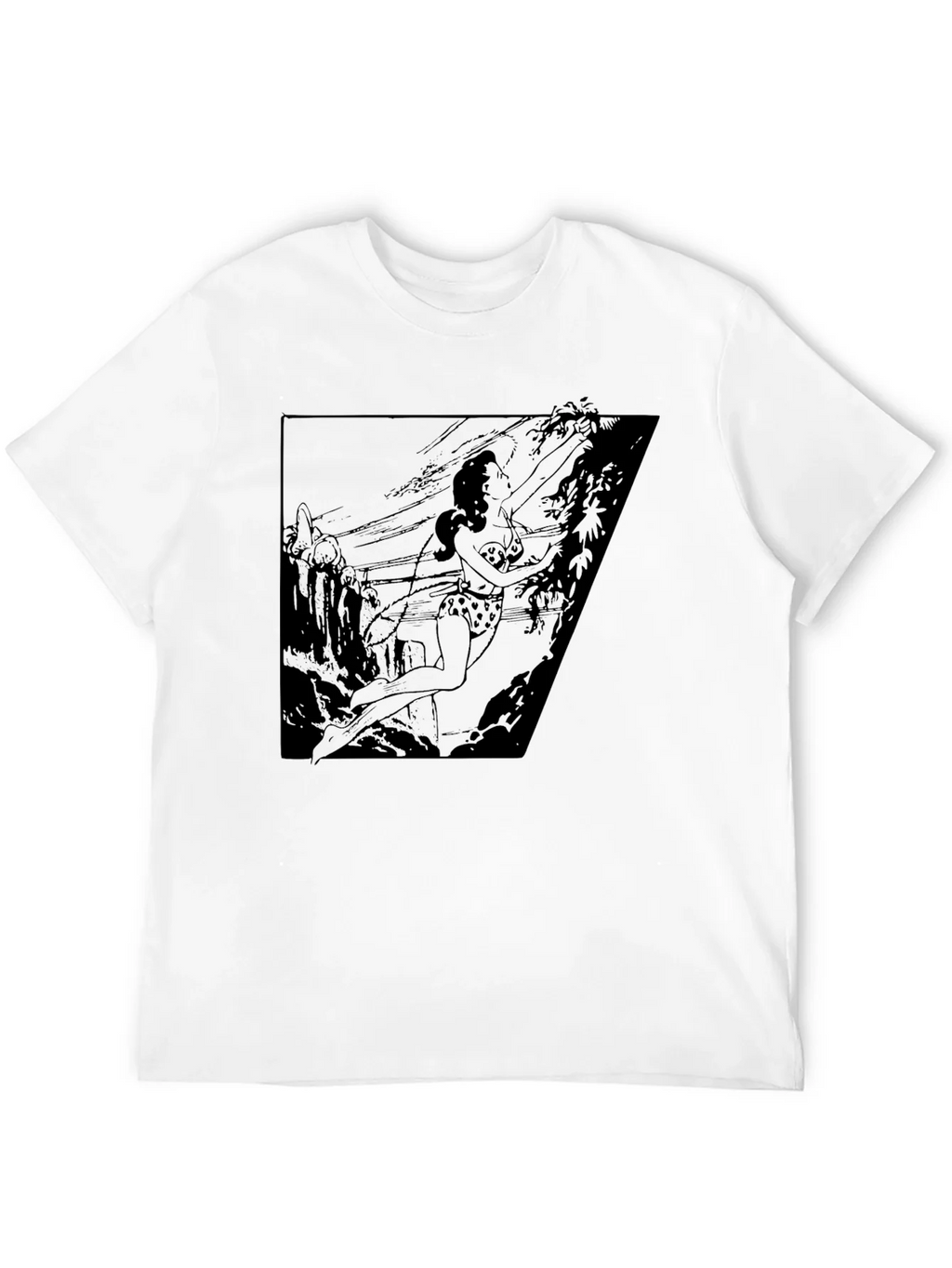Jungle Girl Graphic Tee - Black Cotton T-Shirt product image 3