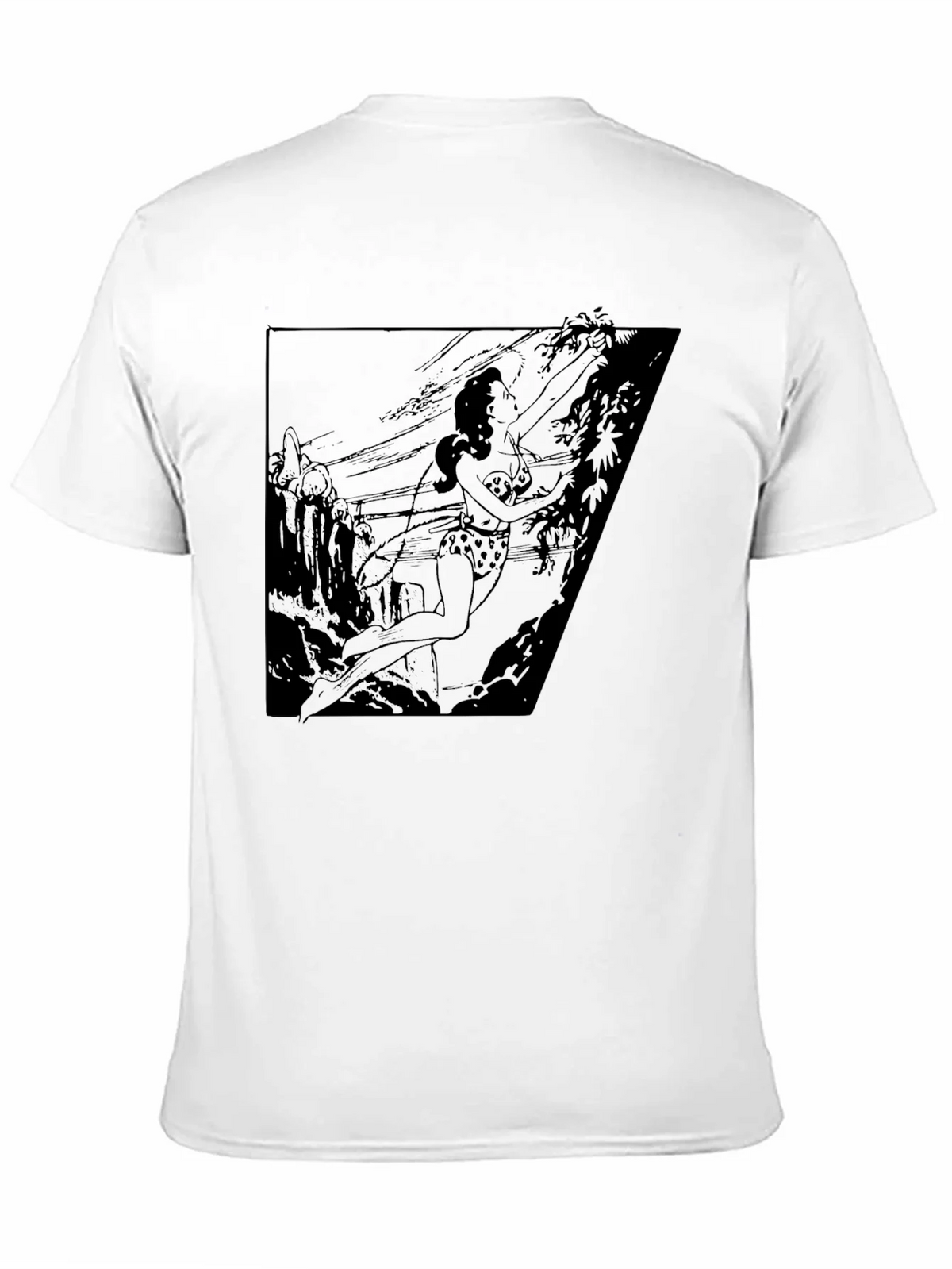 Jungle Girl Graphic Tee - Black Cotton T-Shirt product image 2