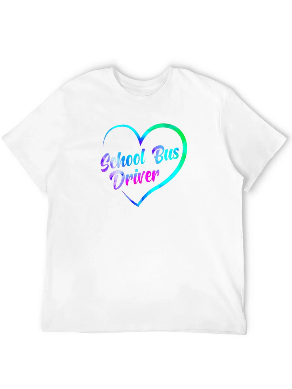 School Bus Driver Heart Graphic Tee - Black product image 3