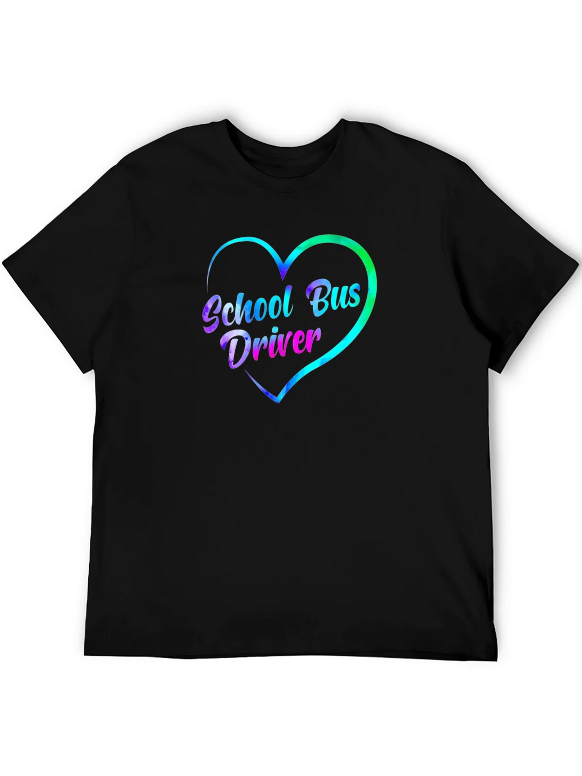 School Bus Driver Heart Graphic Tee - Black product image 8
