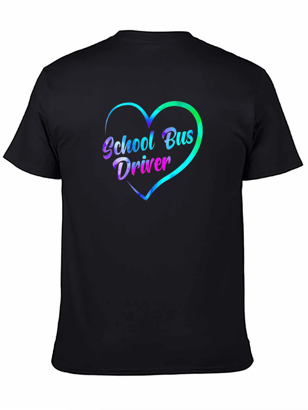 School Bus Driver Heart Graphic Tee - Black product image 7