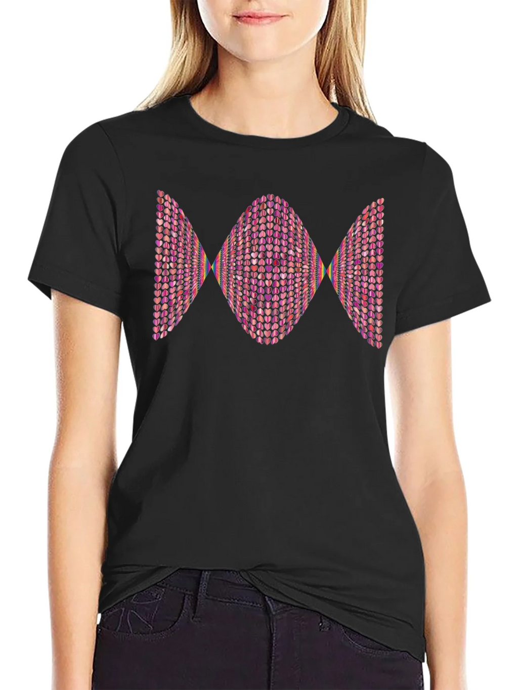 Heart Pattern Graphic Tee - Modern Design product image 5