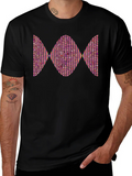Heart Pattern Graphic Tee - Modern Design product image 1