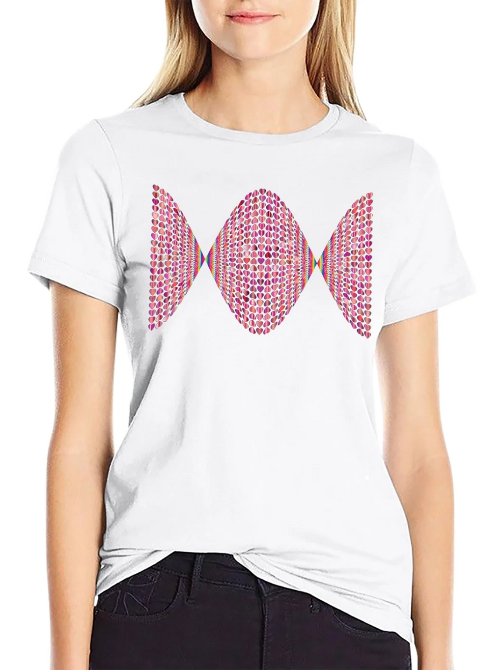 Heart Pattern Graphic Tee - Modern Design product image 11