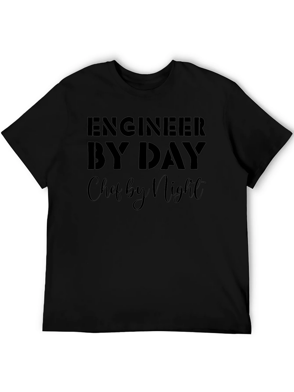 Engineer By Day Chef By Night Black T-Shirt product image 8