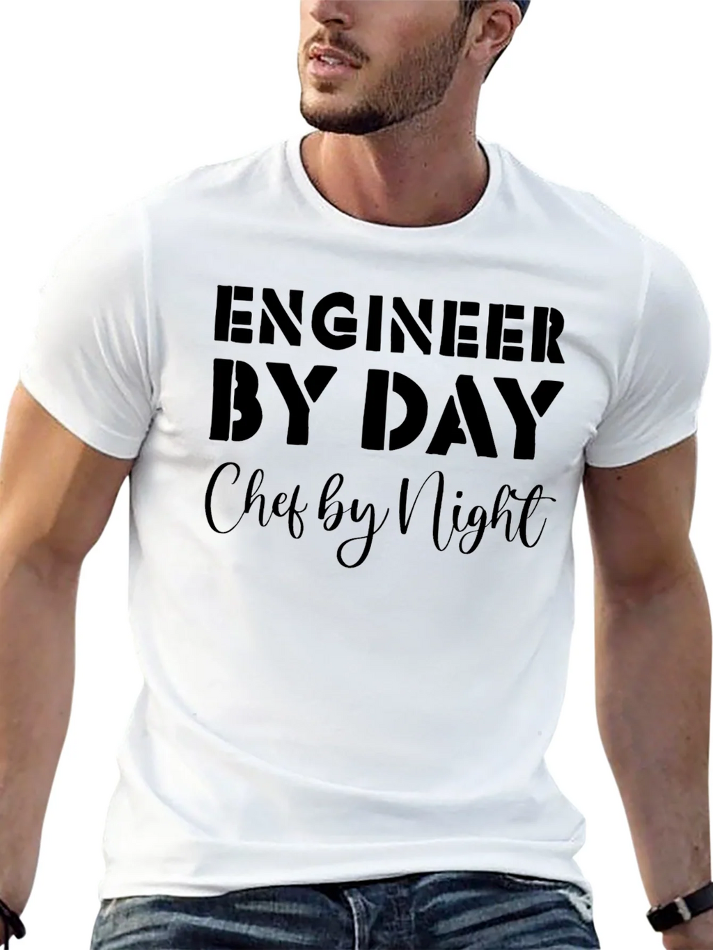 Engineer By Day Chef By Night Black T-Shirt product image 4