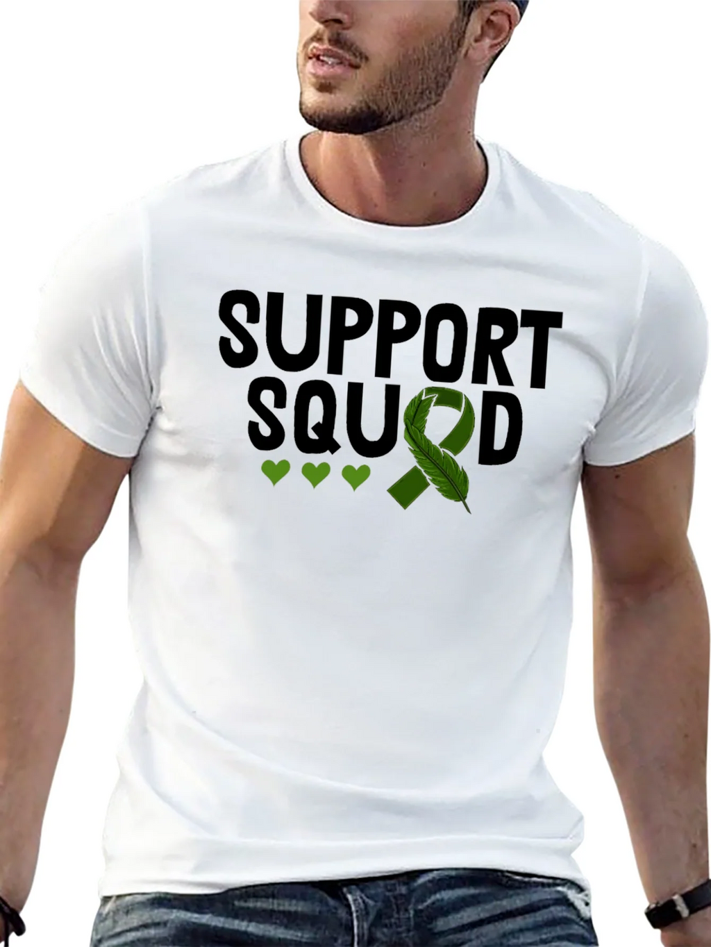 Support Squad T-Shirt - Green Ribbon Mental Health product image 4