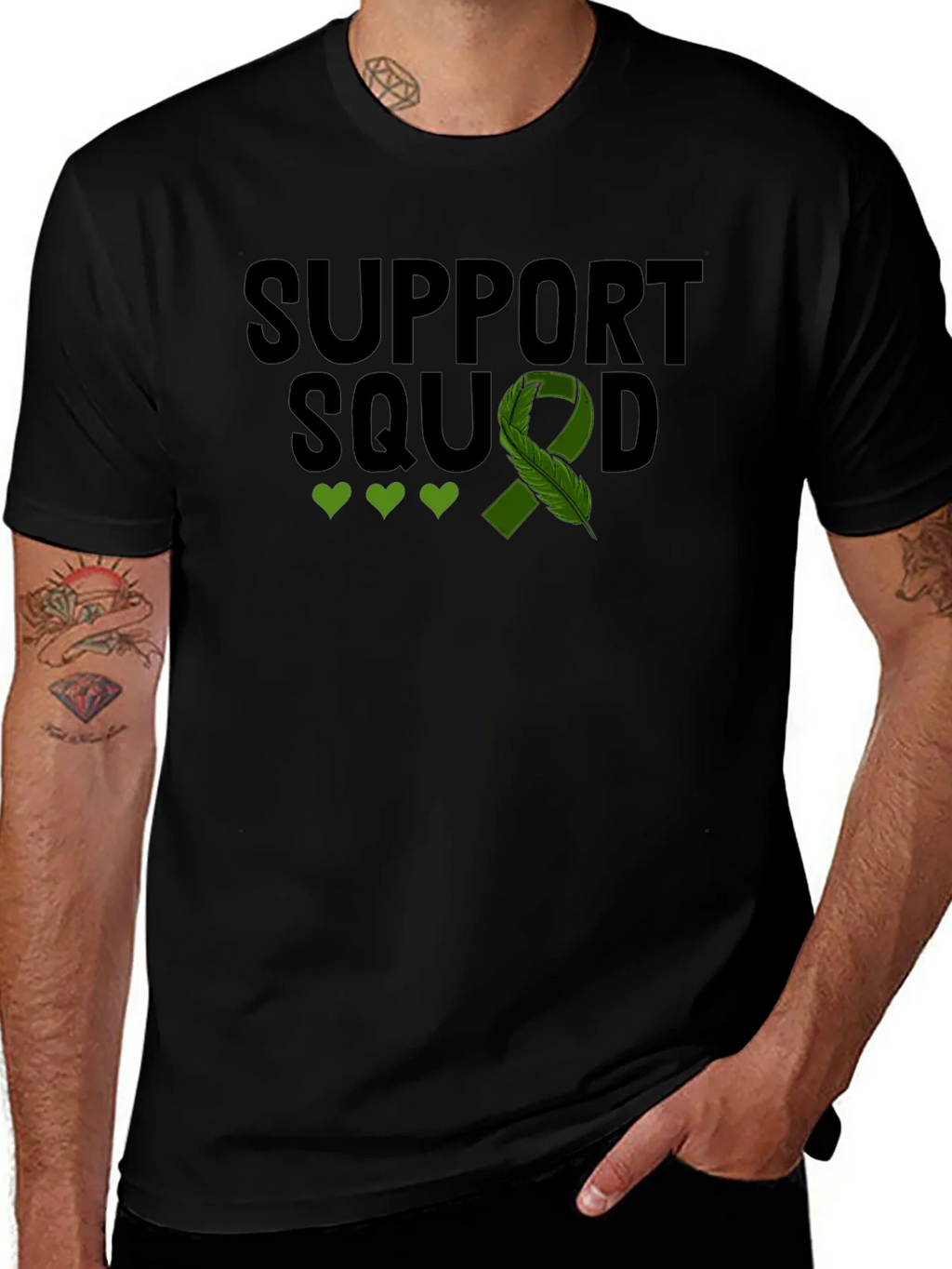 Support Squad T-Shirt - Green Ribbon Mental Health product image 1