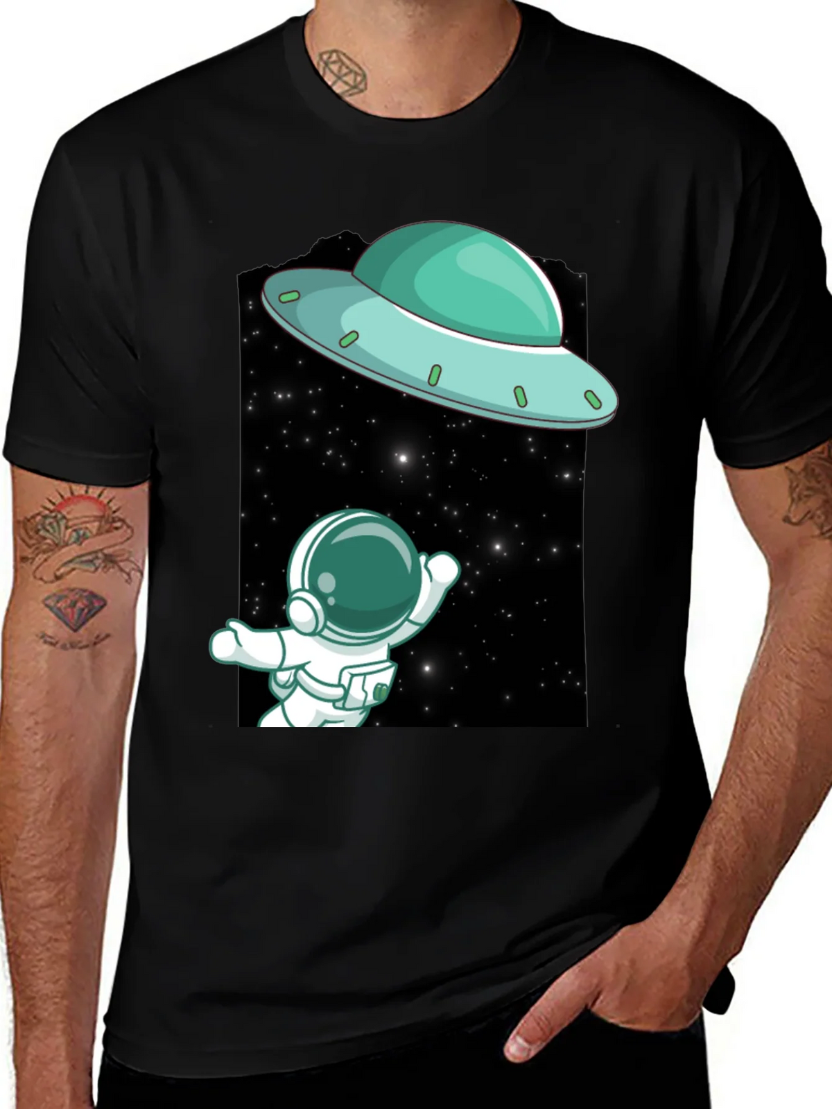 Astronaut & UFO Graphic Tee product image 1