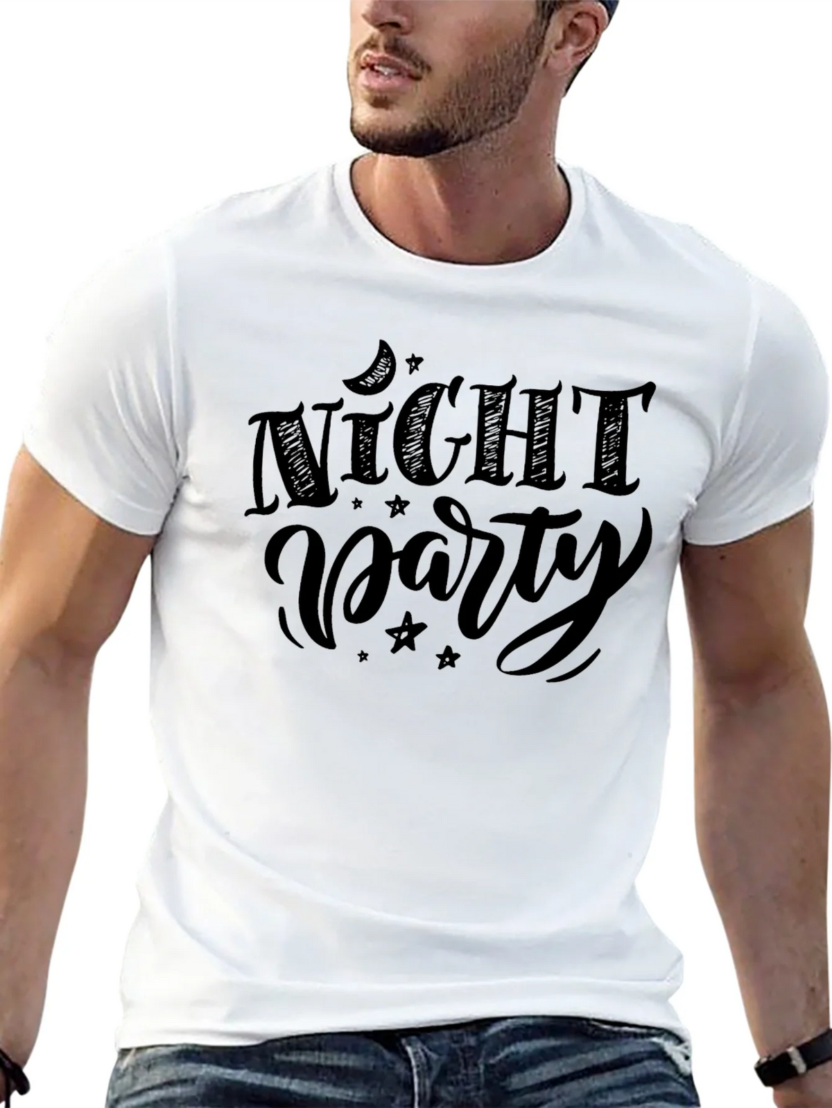 Night Party Graphic Tee - Stylish Black T-Shirt product image 4