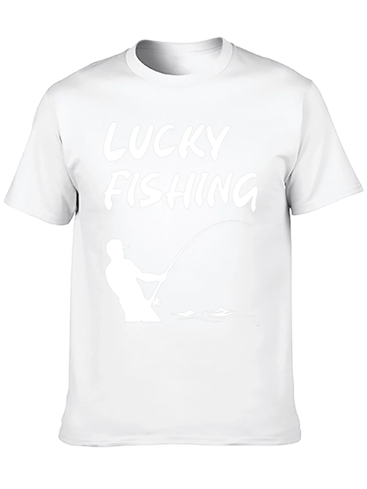 Lucky Fishing Graphic Tee - Black Cotton T-Shirt product image 12