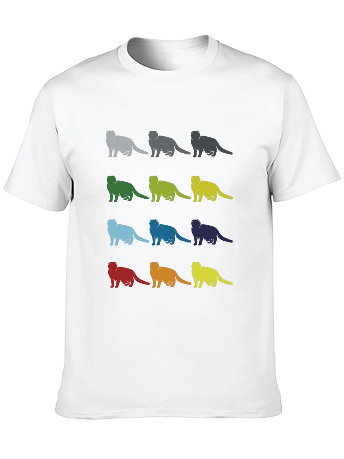 Colorful Ferret Silhouette Graphic T-Shirt product image 12