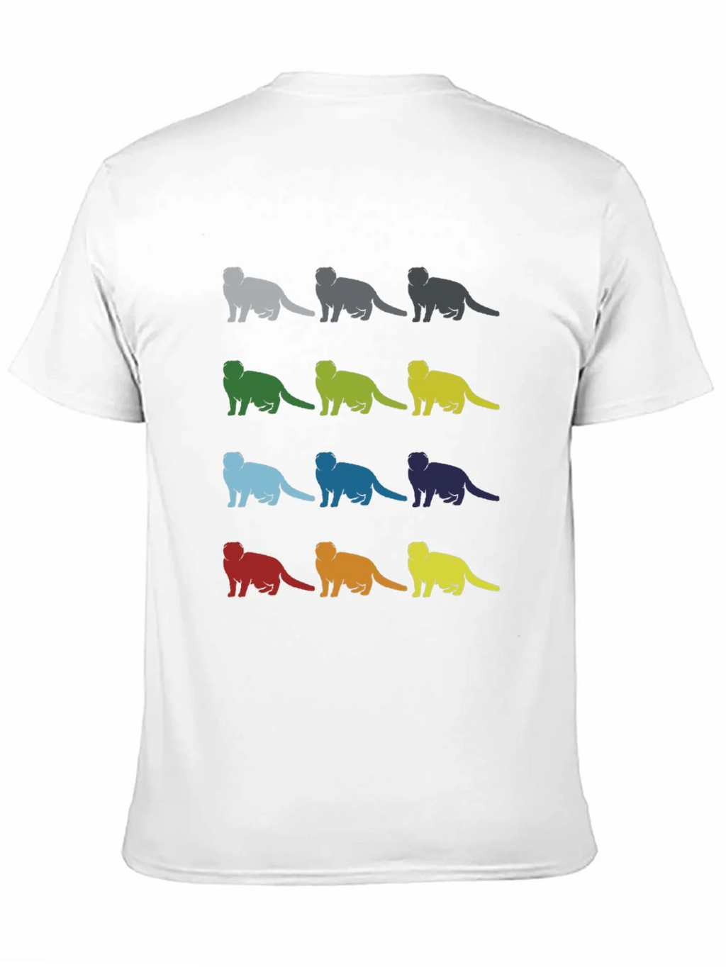 Colorful Ferret Silhouette Graphic T-Shirt product image 2