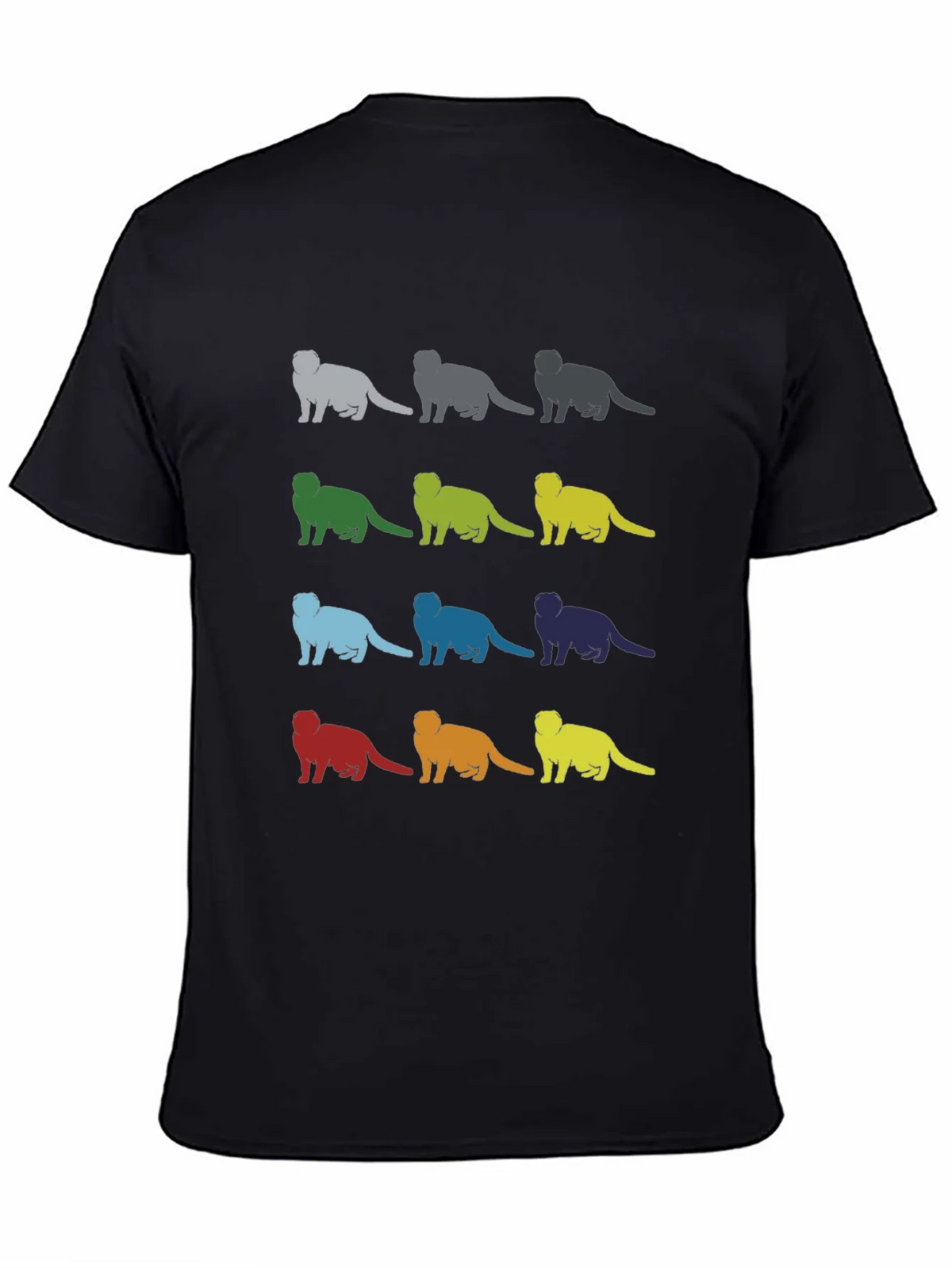Colorful Ferret Silhouette Graphic T-Shirt product image 7