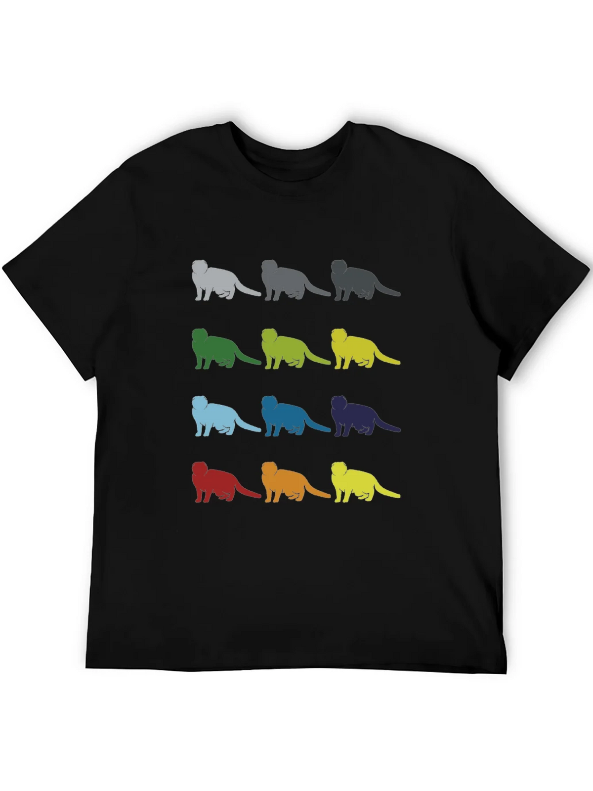 Colorful Ferret Silhouette Graphic T-Shirt product image 8