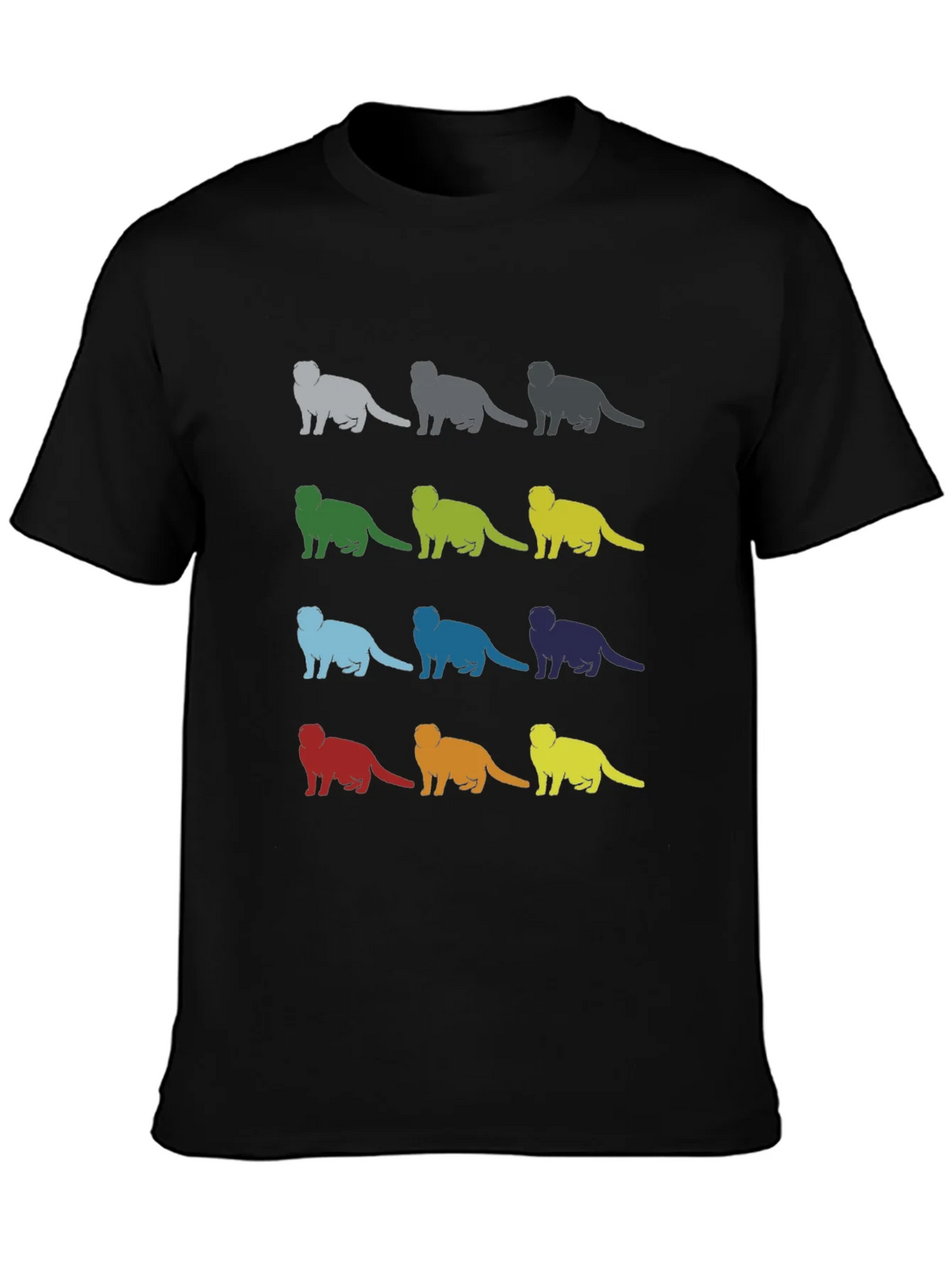 Colorful Ferret Silhouette Graphic T-Shirt product image 6