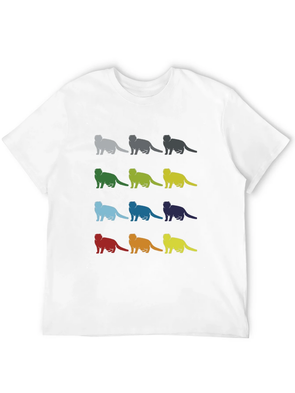 Colorful Ferret Silhouette Graphic T-Shirt product image 3
