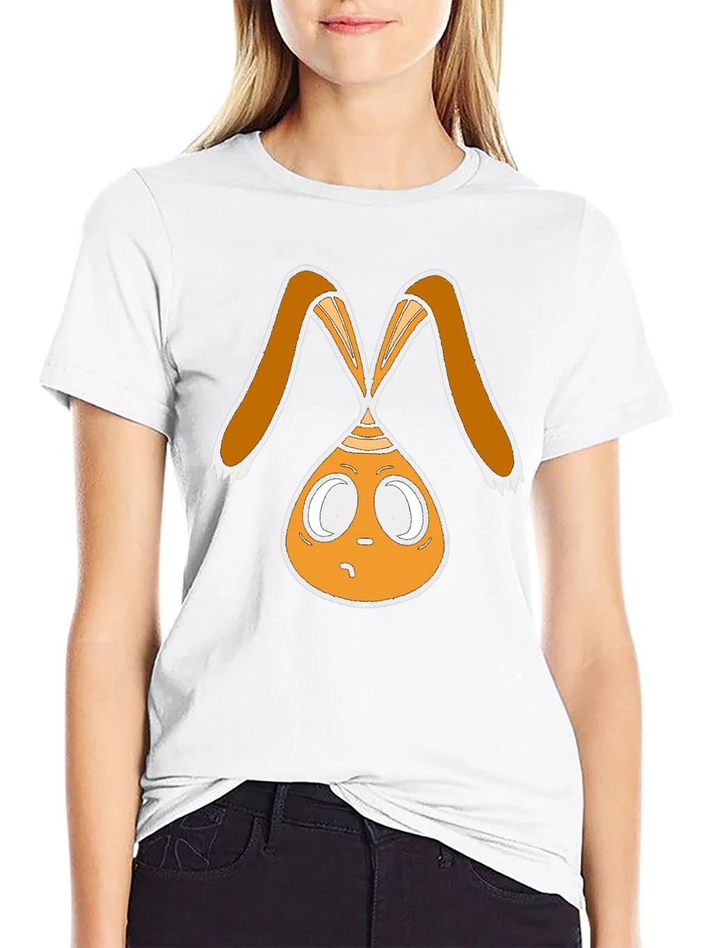 Funky Bunny Graphic Tee - Black Cotton Casual Shirt product image 11